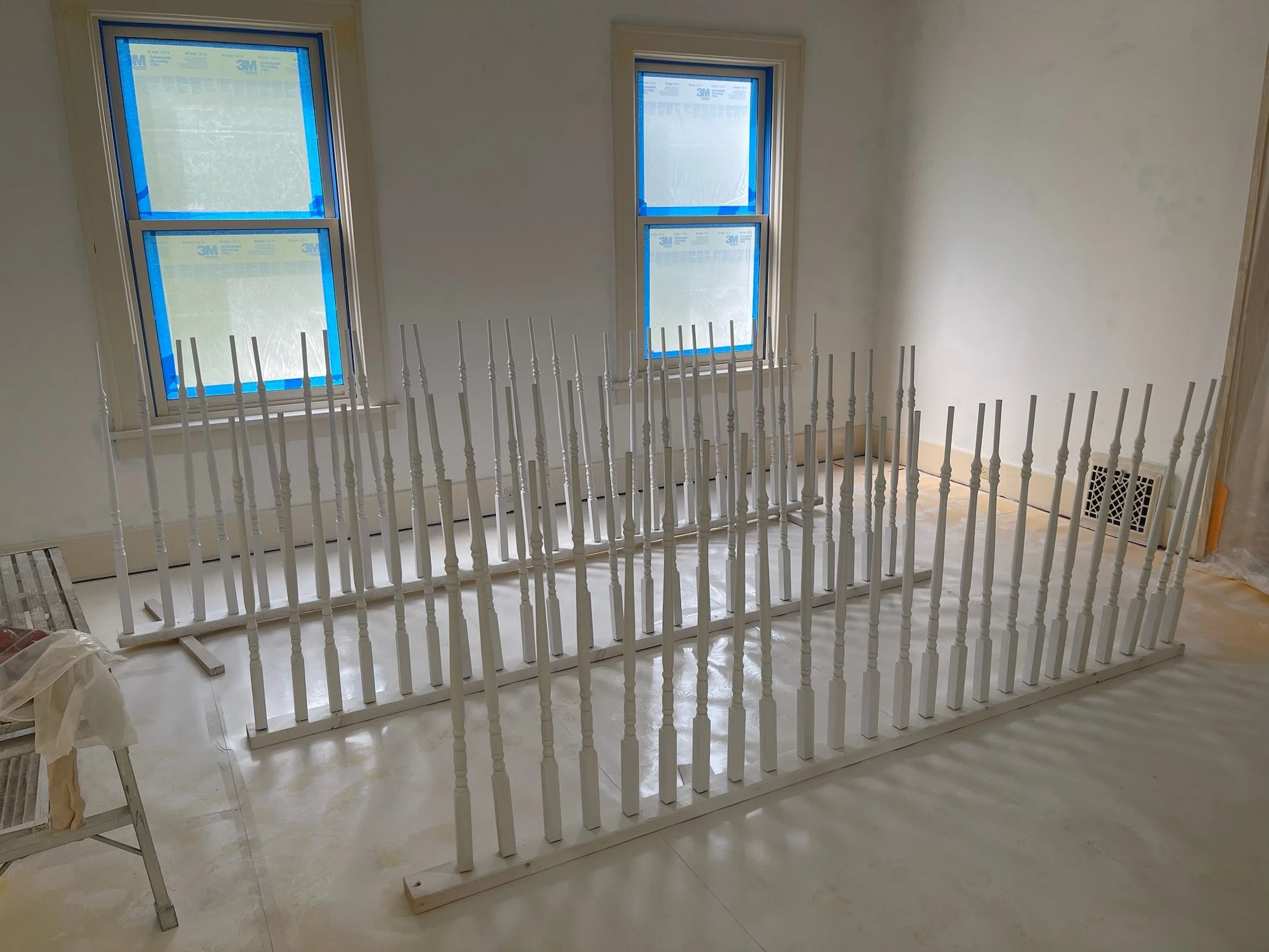 Colonial house painting project, view 20